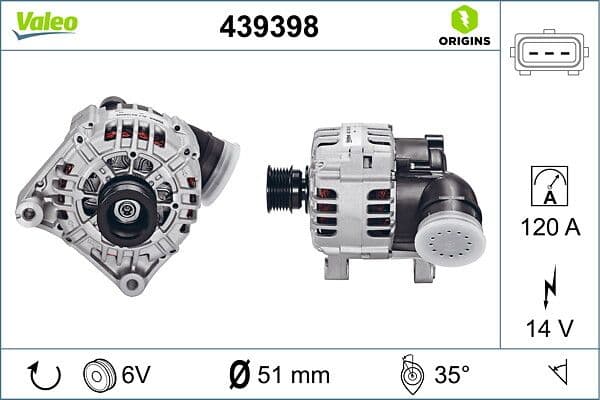 Alternatör 120 A — Foto