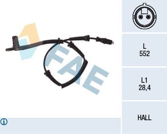 ABS Sensoru On Master II 1.9/2.5 [2 Kutuplu] [552 MM] — Resim