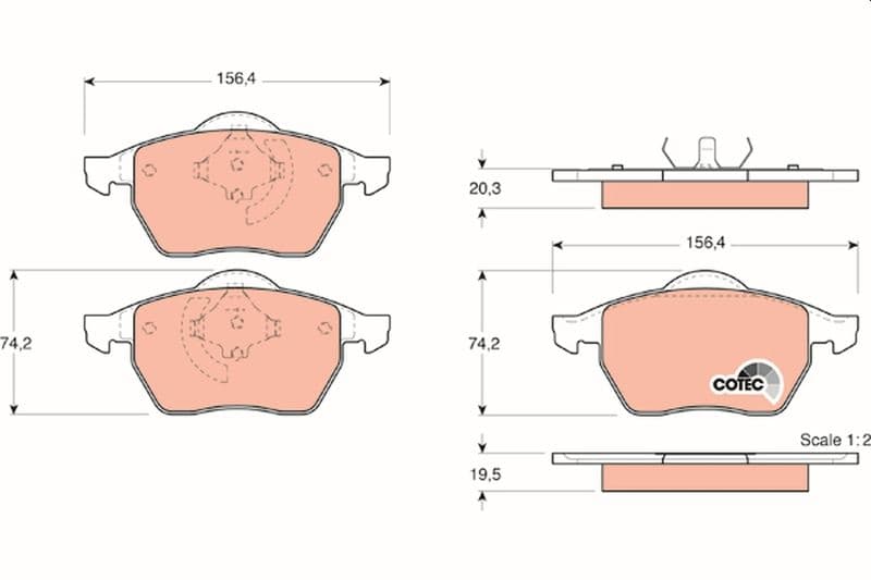 Ön Disk Balata Audi 80 B4 Avant (8C5)-A4 B5 (8D2)-A4 B5 Avant (8D5)-VOLKSWAGEN Passat B5 (3B2) — Resim