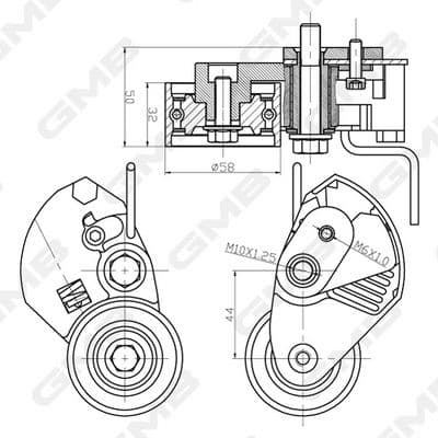 EKSANTRİK GERGİ RULMANI (KÜTÜKLÜ) HYUNDAI ACCENT ADMIRE ERA 1.5L D3EA D4FA CRDi 02-10 / GETZ 1.5L D3 EA D4FA CRDi 03-10 / SANTAFE 2.0 2.2L D4EA D4EB 02-10 / TUCSON 2.0L D4EA 04-10 / KIA SPORTAGE 2.0L 0 — Resim
