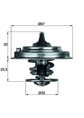 TERMOSTAT PASSAT 2.5 TDİ-2.8 (96-05)-A4-A6 2.4-2.5-2.6-2.8 (95-06)-SUPER B 2.5 TDİ (02-08) (87C) — Resim