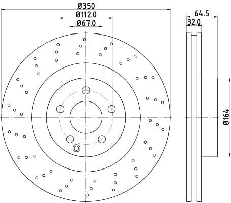 Fren Diski On (Amg Spor Tip, Kod: 950/951) S-Class W221 06>13 C216 06>13 — Resim