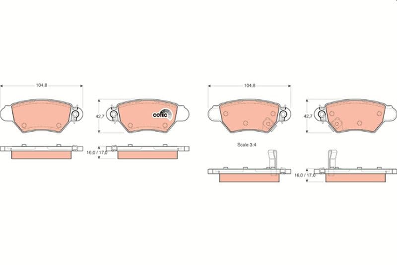 Arka Fren Disk Balata — Resim