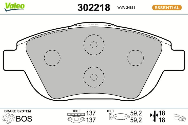 On Fren Balatasi Peugeot 2008 1.2/1.6D 15>/CITROEN C3 1.1/1.4/1.6/1.4D/1.6D 09>/C3 Aircross 1.2/1.6D/1.6 17>/C3 Picasso 1.6/1.6D 09>/DS3 1.6 10 — Foto