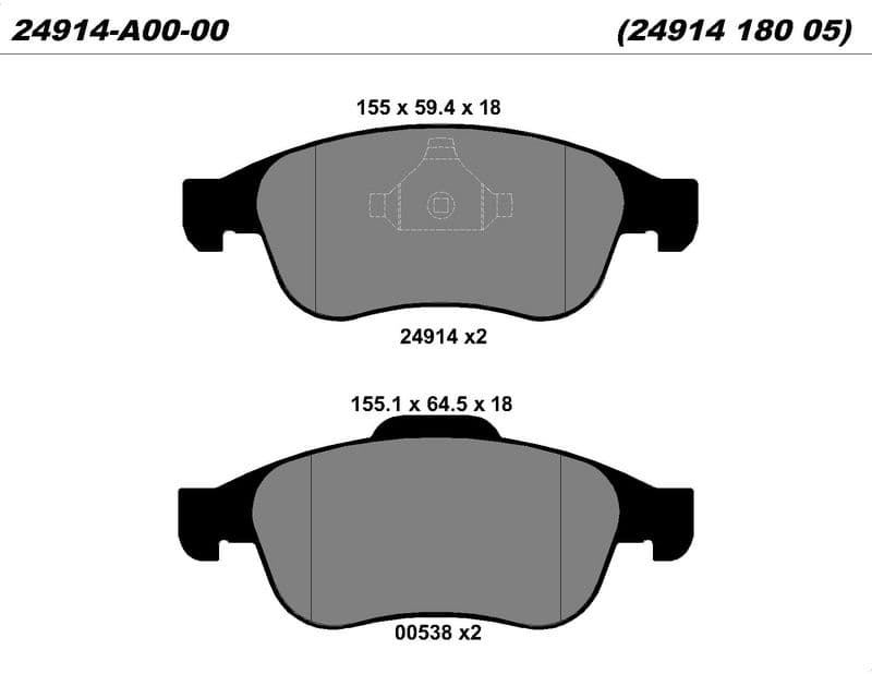 Ön Fren Balatasi Megane III 09> Scenic III 09>FLUENCE 10>DUSTER 10> Lodgy 12> Captur I 13>1.5 DCI 1.6 16V — Resim