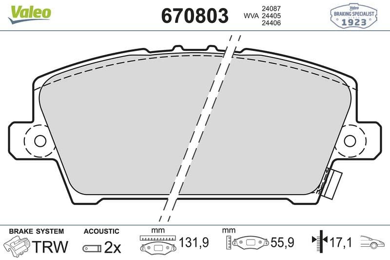 ÖN FREN BALATA HONDA CIVIC 1,8L R18A VTEC Hatchback (FK2 Kasa) 06-> / 1,4L L13Z1 sport (FK1 Kasa) 09-> - (Aşınma ikaz soketli) — Foto