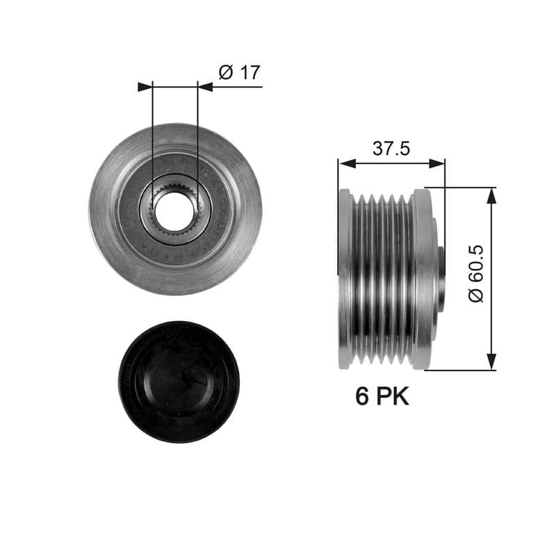 Alternator Kasnagi Punto Marea Doblo 1.9JTD — Resim