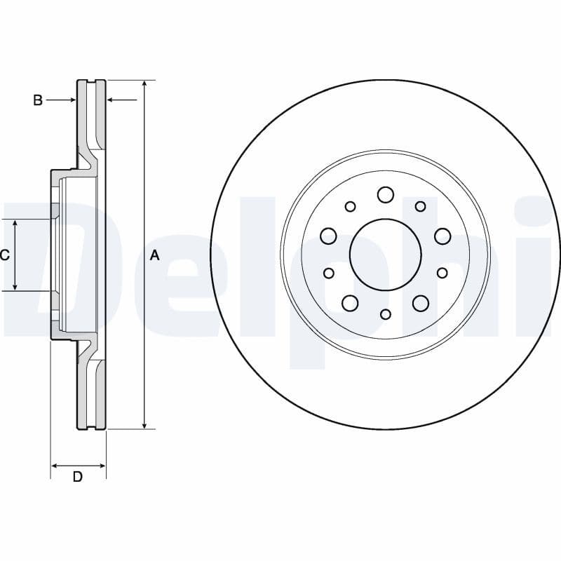Ön Fren Aynasi (Disk) Fiat Egea 16> 1.0 1.3 Mtj 1.4 1.5 1.6 Mtj (5 Bijon DIŞ:284MM K:24MM ) — Takım (2 Adet) — Resim