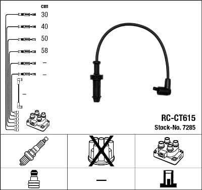 Buji Kablosu RC-CT615 Citroen Berlingo 1.4 02-05 — Resim