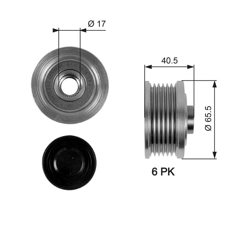 Alternator Kasnagi Doblo Bravo II Idea Grande Punto Marea Stilo Astra H Vectra C 1.9 D-JTD-CDTI 2001 — Resim