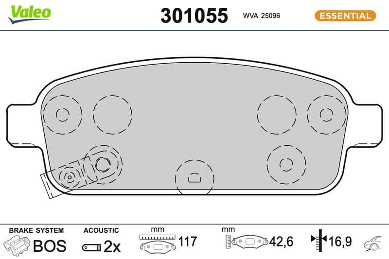 Arka Fren Balatasi Opel Astra J/MOKKA/ZAFIRA C/CHEVROLET Cruze — Foto