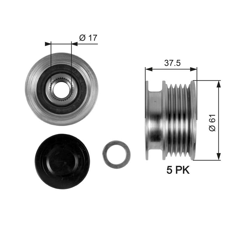 Alternator Kasnagi Clio II Kangoo Logan I Kubistar 1.5DCI 03-05 — Resim