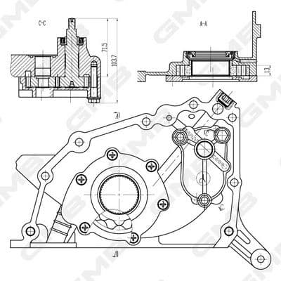 YAĞ POMPASI HYUNDAI H100 STAREX 2.5L D4BB D4BF D4BX D4BH 8v 94-07 / KIA K2500 2.5L D4BH 03-> / MITSU BISHI L300. L200 2.5L 4D56 8v K64T K74T 96-06 — Resim