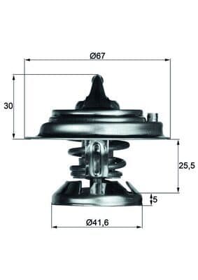 Termostat (85C) Sprinter 208/212/308/312/408/412D-VARIO 512/612/812-T1/208/210/308/310/408/410/507 — Resim