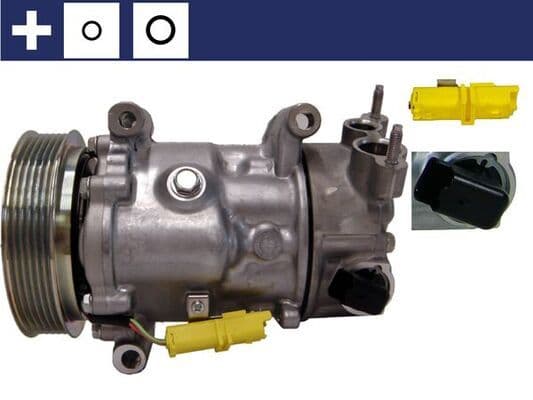 Klima Kompresoru (Peugeot Pertner Tepee 207 307 308 1.4HDI 1.6HDI 06-/CITROEN Berlingo C3 C4 06-) 8FK351340-581 — Resim