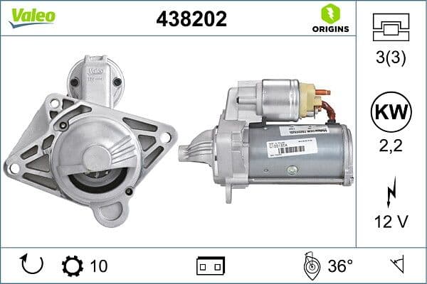 Mars Motoru Renault Trafic Master Opel Vivaro Nissan Navara Qashqai 2.0 DCI 06> 12V 10DIS 2,2KW — Foto