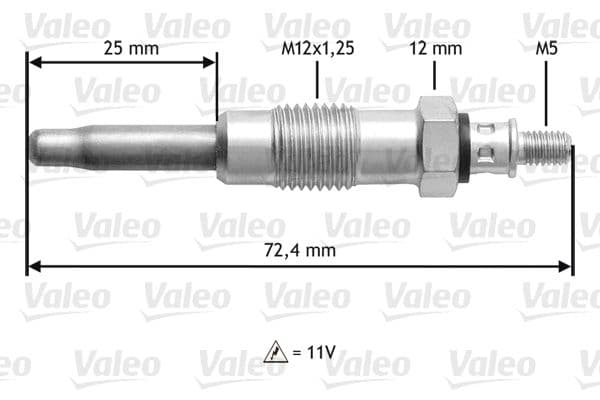 Kizdirma Bujisi 11V PARTNER-BERLINGO-P205-P206-P306-P405-P406-P605-P806-EXPERT-JUMPYXANTIA-XSARA-ZX 1.8-1.9 XUD7-XUD9 BOXER-JUMPER-DUCATO 1.9 Astra G-Omega B-Frontera A 1.7 Vitara-Clio I-DOBLO-J9-MASTER-TRAFIC-MOVANO 2.5 Bte 7700662199 (1 adet) — Foto
