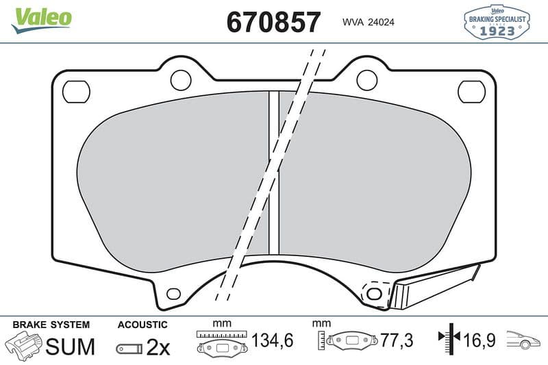 ÖN FREN BALATA TOYOTA HILUX 3.0L 1KD-FTV KUN26 4x4 09-11 / LAND CRUISER PRADO 4.0L 1GR-FE GRJ150 09-> 3.0L 1KD-FTV KDJ120 D-4D 03-09 / MITSUBISHI PAJERO 3.2L 4M41 V98W 07 — Foto