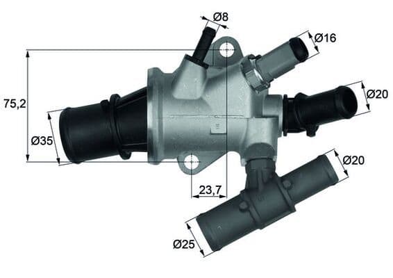 Termostat (88C) DOBLO-STILO-MAREA-BRAVO-BRAVA-147-156-166-LYBRA 1.9JTD (Musurlu) — Resim