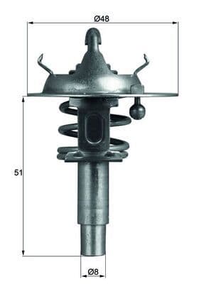 TERMOSTAT 90 °C MERCEDES M271 Kompressor W203 S203 CL203 W204 S204 C209 A209 W211 S211 W212 R171 — Resim