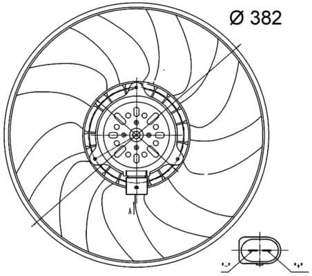Büyük Fan 40MM 400W Cglc Cgld — Teknik çizim