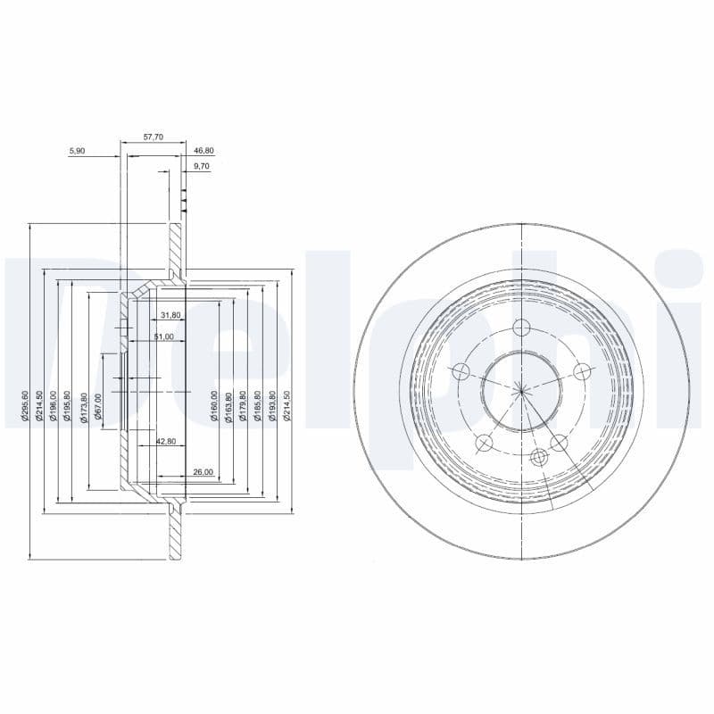 Fren Diski Arka (5D 302MM) Mondeo IV Kuga S-MAX 07 — Resim