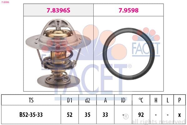 Termostat (92°) Connect 02>13 T12 T15 92>00 Escort — Resim