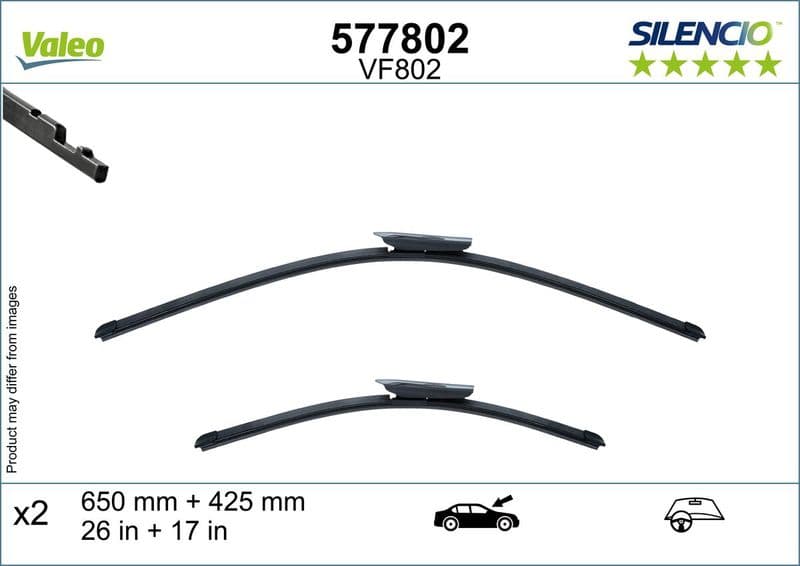 SILECEK SUPURGESI TAKIMI 650mm / 425mm BMW F40 F44 SWF — Foto