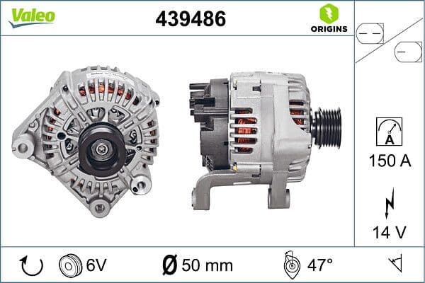 Alternator Sarj Dinamosu BMW E60 E65 12V 150A — Foto