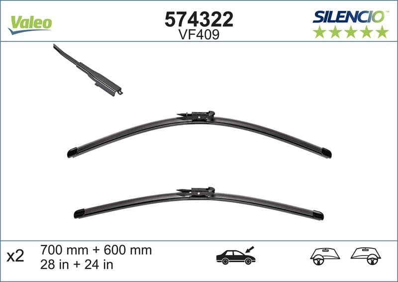 Silecek 70+60cm — Foto