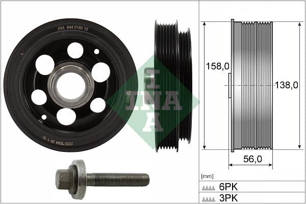 Krank KASNAGI+KRANK Kasnak Civata Transit V363-V362 17> 2.0 Ecoblue Mondeo V 19> 2.0 Ecoblue — Resim