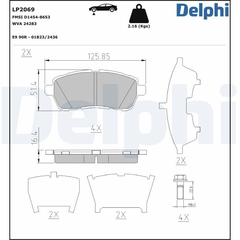 Ön Balata Fiesta VI 1.4-1.4TDCİ 1.6 TDCI 08=>SWIFT 10=> Justy 07=> Mazda II 07=> Sirion 08 — Resim