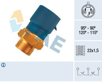 Fan Müşürü (Klima İçin) Opel Astra F-Vectra A-Omega B-Calibra (90C-120C) — Resim