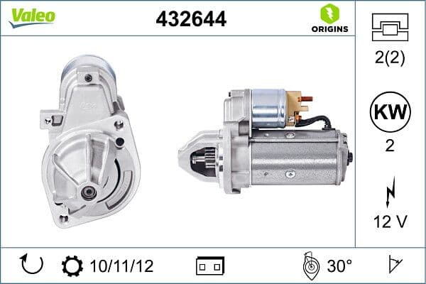 Mars Motoru (12V 2,0KW 11 Dis) W202 93>00 W203 00>07 W124 93>95 W210 99>02 W211 02>08 Vito 638 97>03 W639 03> Sprinter 00>06 — Foto