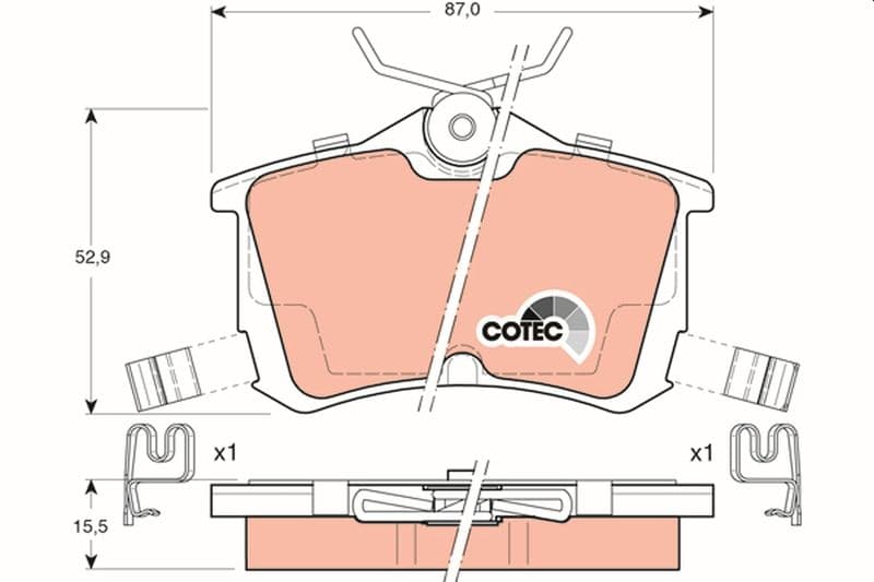 ARKA FREN BALATA HONDA ACCORD EURO 1.8L 2.0L F18B F20Z (CH CG kasa) 98-02 / 2.0L 2.4L K20 K24 2.2L CDTi (CL CN kasa) 03 — Resim
