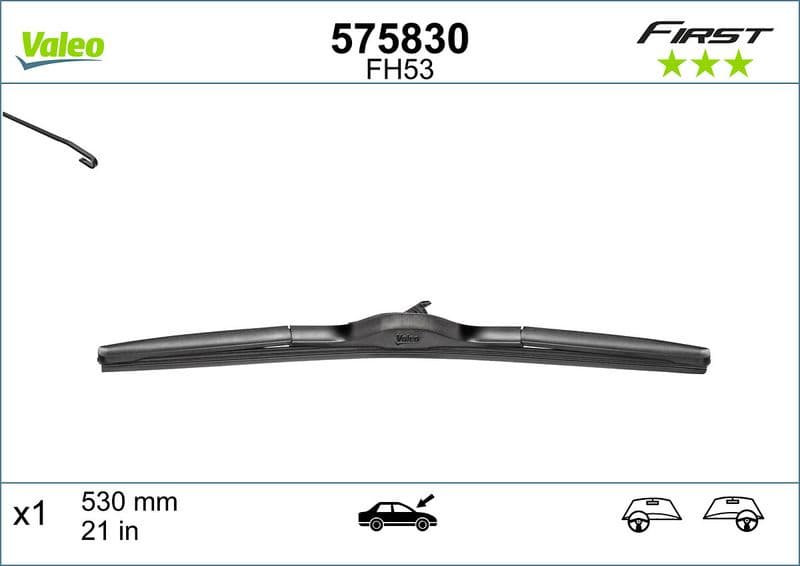 SİLECEK SÜPÜRGESİ ÖN FORD TRANSİT 01> TEK (530mm) — Foto