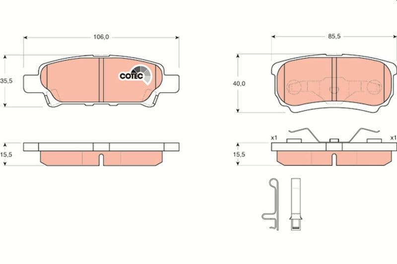 Arka Balata Jeep Compass 07> Patriot 09>17 Mitsubishi Outlander II 07>12 Lancer VIII 10 — Resim