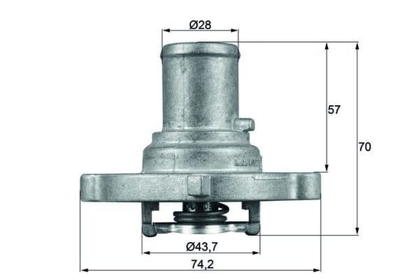 Termostat 87 °C Fiat Albea 96> Palio 00>12 Stilo 01>08 Idea 04> Punto 99>06 1.2-1.4 — Resim