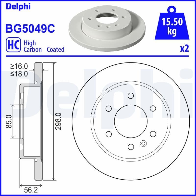 Fren Diski Arka Mercedes Sprinter B907 B910 18> Elektronik Park Freni — Resim