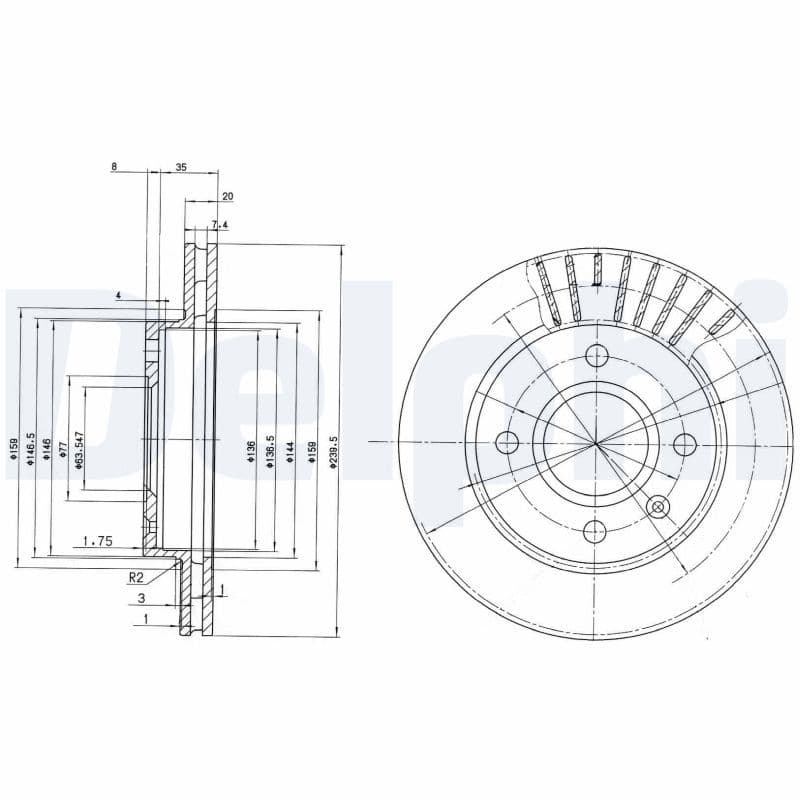 Fren Diski On (4D 240MM) Fiesta III-IV Ka 89-02 — Resim