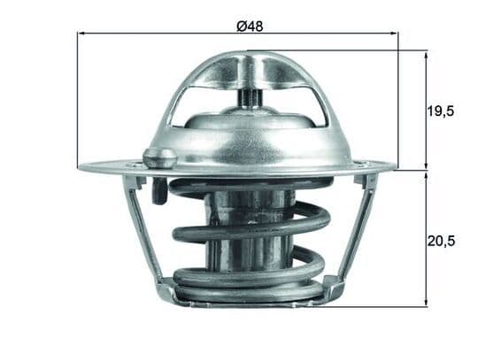 Termostat (82°C) Tek Ford Fiesta-Focus-Mondeo 95> 1.25-1.4-1.6 Benzinli — Resim