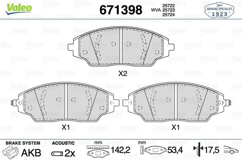 Ön Balata Chevrolet Aveo Sedan 1.2-1.4-1.6-1.3D 11=> Aveo HB 1.2-1.2 LPG-1.4-1.6-1.3 11=> (14 Jant) — Foto