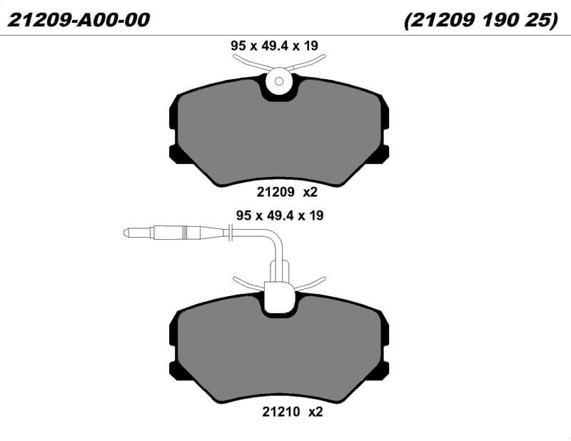 Ön Fren Balatası P306 2.0 S16 (1993-97) -P405 1.6I — Resim
