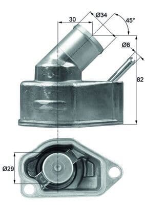 Termostat (92C) (Komple) Astra F-G-Vectra A-B (J96) 2.0 16V-1.8 16V (X20XEV-X18XE) — Resim