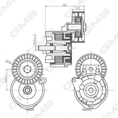 Alternatör Gergi Rulmani (Kütüklü) Astra H-Vectra C-Zafira-Signum 1.9CDTI-BRAVO II-Doblo 1.6-1.9D — Resim