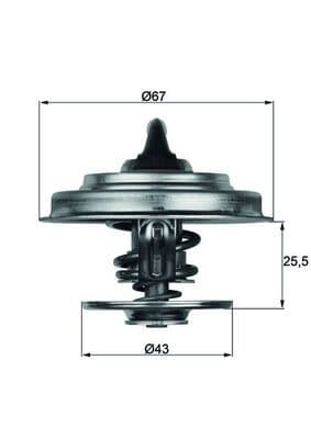 Termostat (87 C) W124-201-463-123/KORANDO/MUSSO/REXTON — Resim