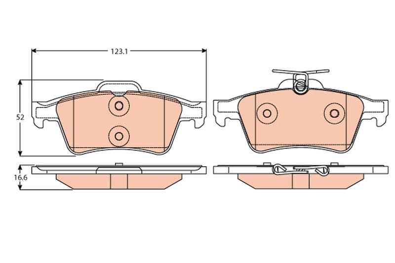 Arka Balata Focus II CMAX 03> Connect 02> Laguna III 07> Opel Vectra C 02> Signum 03> Citroen C5 08> Peugeot P508 10>18 — Resim