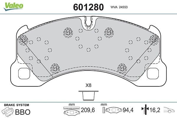 Ön Balata VW Touareg 6.0 W12- 5.0 R50 TDI (04=>10=>14=> Cayenne 02=>10=>14=> Panamera 09=> (Fte Kirmizi Kutu) — Foto