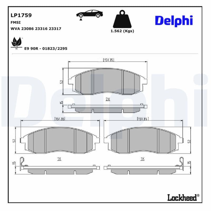 ÖN FREN BALATA MITSUBISHI L200 2.5L 4D56INT MAGNUM K74T TURBO 4x4 99-06 / NISSAN MAXIMA 2.0L VQ20DE DOHC A32 V6 95-00 — Resim