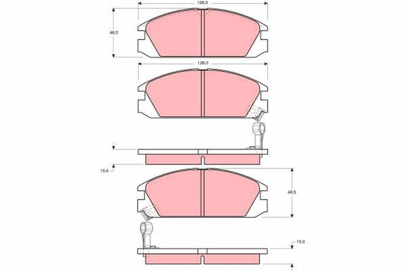 Ön Balata Accord 1.6 2.0 EX-2.0 EXI-2.0I (85-89) CRX 1.6I (85-89) Prelude (85-89) Integra (85-90) — Resim